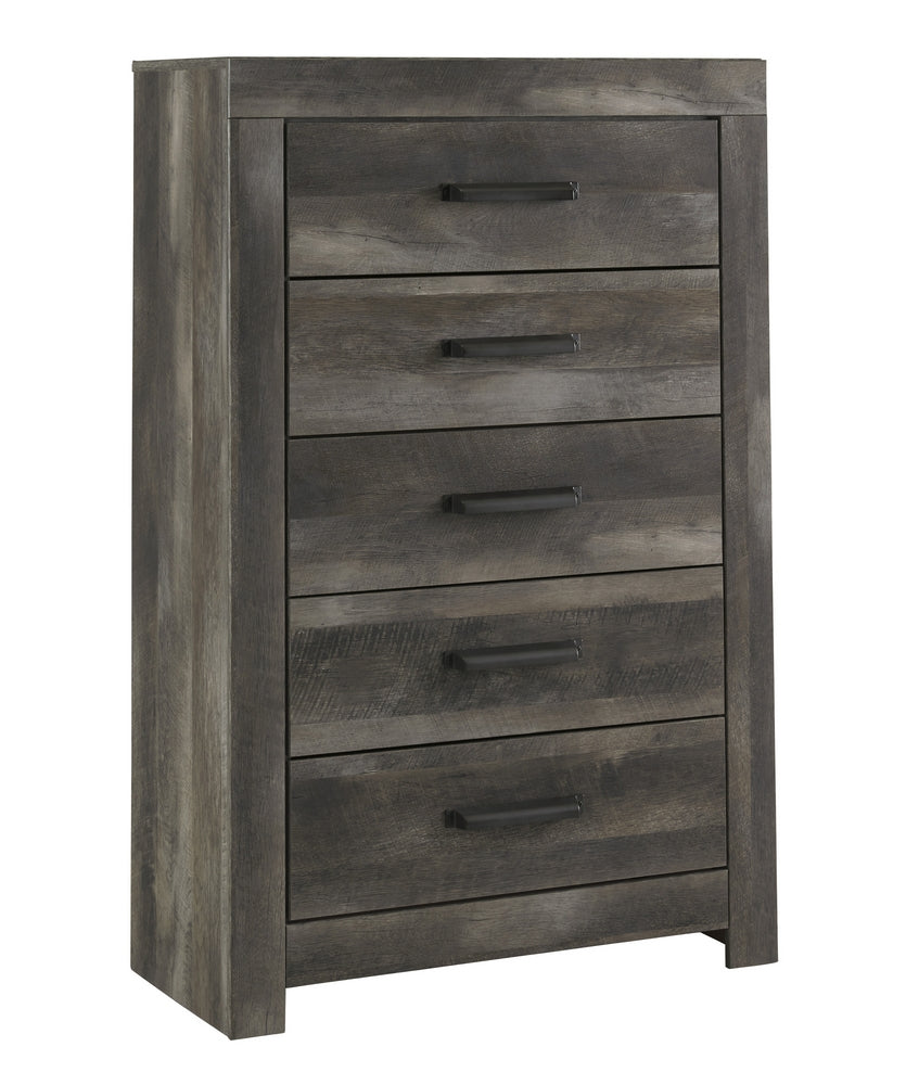 Wynnlow Gray Wood 5-Drawer Chest