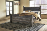 Wynnlow Gray Wood King Poster Bed