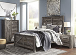 Wynnlow Gray Wood Queen Crossbuck Panel Bed