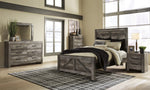 Wynnlow Gray Wood Queen Crossbuck Panel Bed