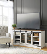 Wystfield Brown/White Wood Large TV Stand