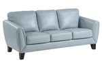 Spivey Aqua Top Grain Leather Sofa