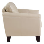 Spivey Beige Top Grain Leather Chair