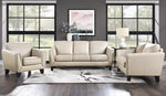 Spivey Beige Top Grain Leather Chair