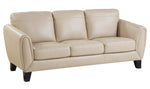 Spivey Beige Top Grain Leather Sofa