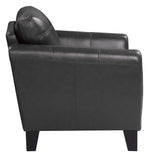 Spivey Dark Gray Top Grain Leather Chair