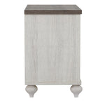 Stillwood Ash Brown/Vintage Linen Wood 2-Drawer Nightstand