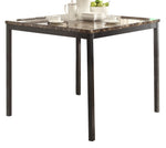 Tempe Black Metal Counter Height Table w/ Marble Top