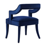 Tiffany Contemporary Navy Velvet Arm Chair