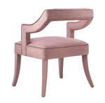 Tiffany Contemporary Pink Slub Velvet Arm Chair