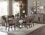 Toulon Wire Brushed Dark Pewter Extendable Dining Table