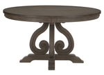 Toulon Wire Brushed Dark Pewter Round Dining Table