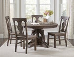 Toulon Wire Brushed Dark Pewter Round Dining Table