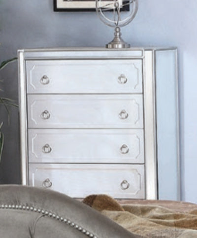 Tracee Silver Mirrored 5-Drawer Chest