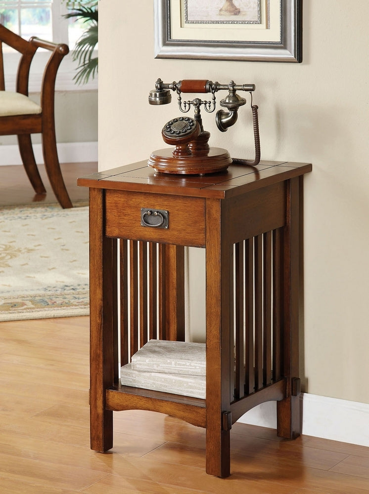 Valencia IV Antique Oak Telephone Stand