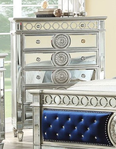 Varian Silver Wood Chest with Mirror Insert