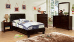 Villa Park Espresso Leatherette Twin Bed