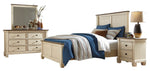 Weaver Antique White Wood King Bed