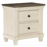 Weaver Antique White Wood 2-Drawer Nightstand