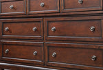 Wells Dark Cherry Wood Dresser w/Hidden Drawer