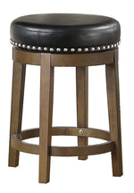 Westby 2 Black Faux Leather/Wood Counter Height Stools