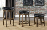 Westby 2 Black Faux Leather/Wood Counter Height Stools