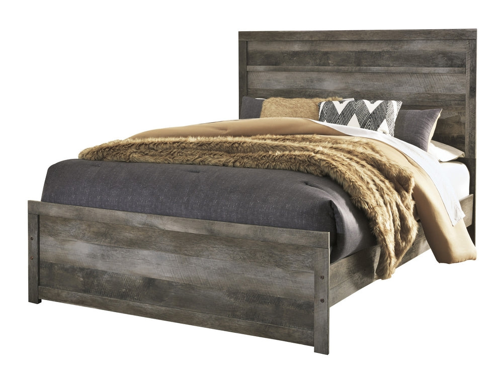 Wynnlow Gray Wood Queen Panel Bed