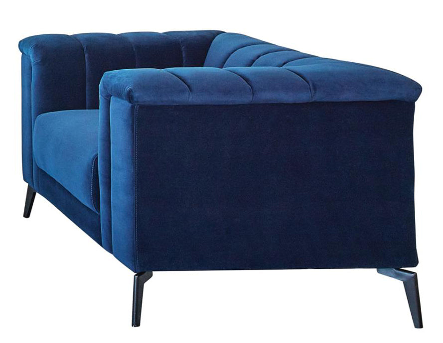 Chalet Contemporary Blue Velvet Chair