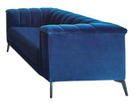 Chalet Contemporary Blue Velvet Loveseat