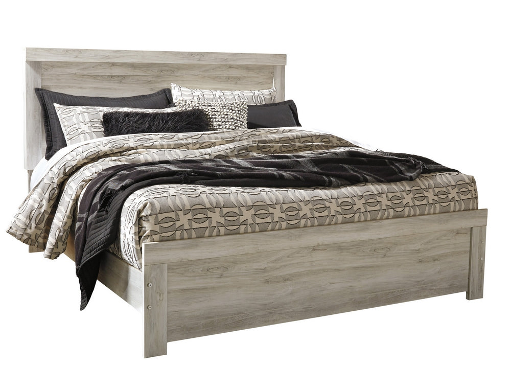 Bellaby Whitewash Wood King Panel Bed