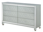 Gunnison Silver Metallic Wood 6-Drawer Dresser