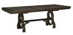 Gloversville Brown Wood Extendable Dining Table