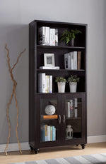 Ofelia Dark Taupe Wood Bookcase
