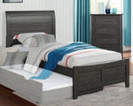 Brogan Gray Wood Twin Bed