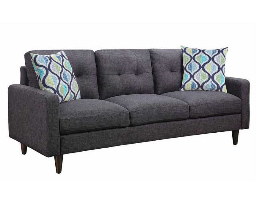 Watsonville Grey Linen-Like Fabric Sofa