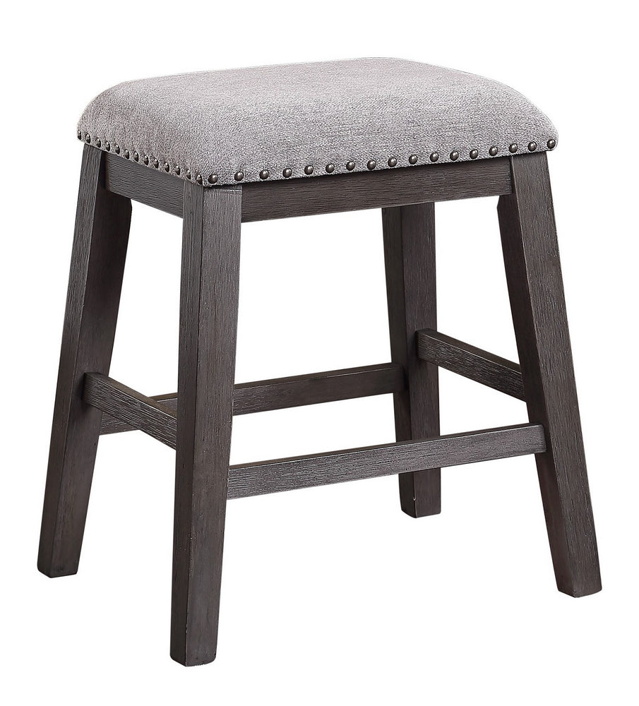 Timbre 2 Gray Fabric/Wood Counter Height Stools