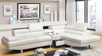 Kemina White Sectional with Speaker Console