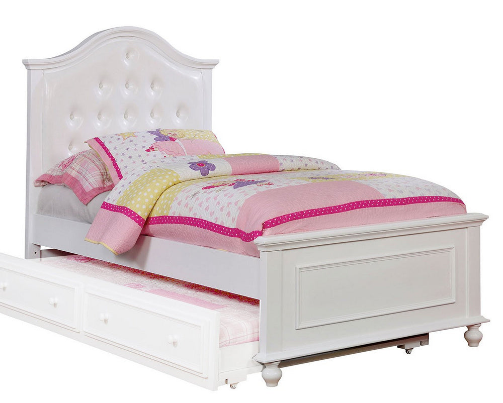 Olivia White Wood Full Platform Bed