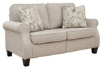 Alessio Beige Fabric Loveseat