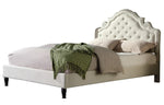 Ilena Beige Fabric Upholstered Queen Bed