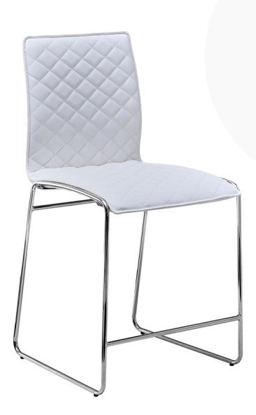 Tarina 2 White Fabric Counter Height Chairs