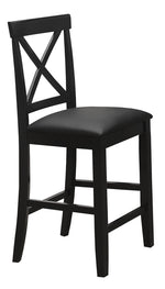 Agnetha 2 Black Wood Counter Height Chairs