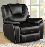 Devorah Black Air Leatherette Power Recliner