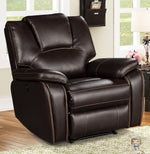 Devorah Dark Brown Leatherette Power Recliner