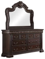 Africa Dark Cherry Wood Dresser Mirror