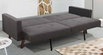 Camila Gray Linen Fabric Split-Back Sofa Bed