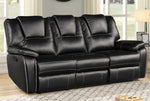 Devorah 2-Pc Black Manual Recliner Sofa Set