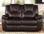 Devorah 2Pc Dark Brown Manual Recliner Sofa Set