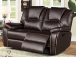 Devorah 3Pc Dark Brown Manual Recliner Sofa Set