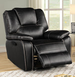 Devorah Black Air Leatherette Manual Recliner